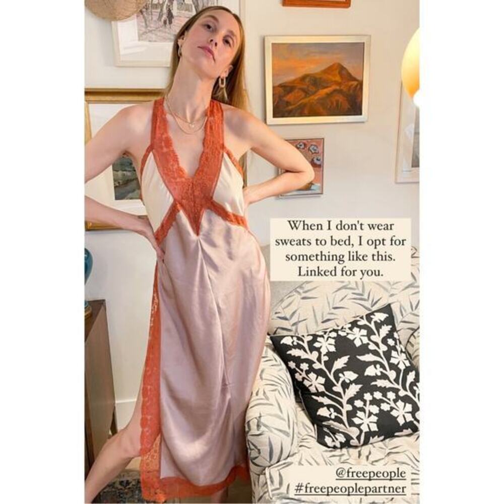 New! Free People Tri Me Midi Slip dress, size M - Picture 3 of 16